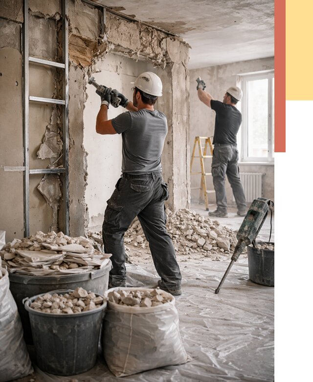 Демонтажные работы в Черемхово от 2815 руб. — услуги и цена под ключ | ОТДЕЛОЧНИК-Чрм