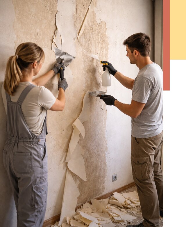 Снятие старых обоев в Черемхово от 5474 руб. под ключ недорого | ОТДЕЛОЧНИК-Чрм