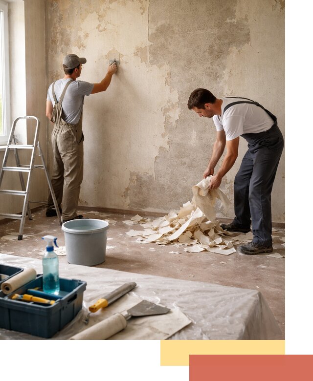 Снятие старых обоев в Черемхово быстро и качественно