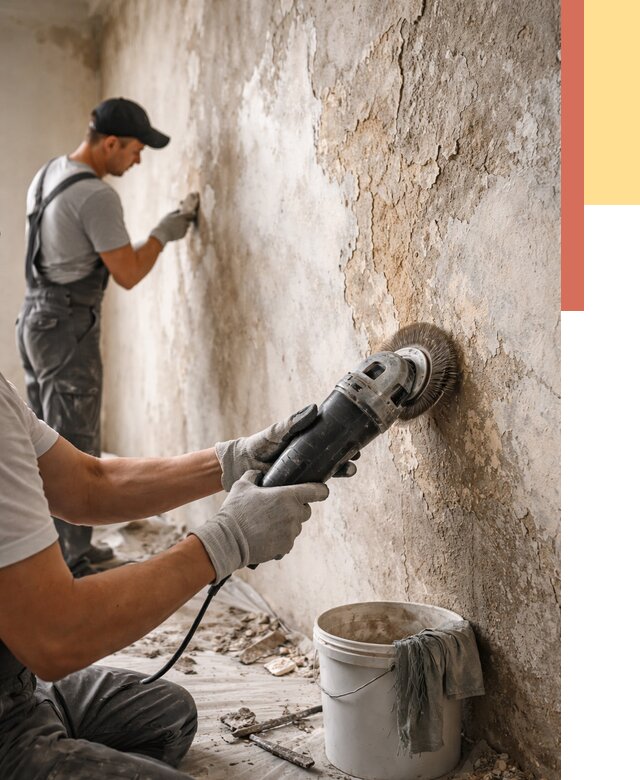 Снятие и удаление краски со стен в Черемхово от 2189 руб. — ОТДЕЛОЧНИК-Чрм