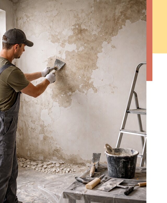 Снятие старой шпаклевки в Черемхово от 1929 руб. — быстро и недорого | ОТДЕЛОЧНИК-Чрм