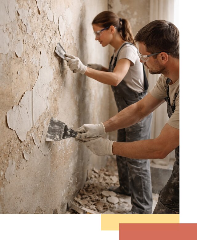 Снятие старой шпаклевки и подготовка поверхностей в Черемхово