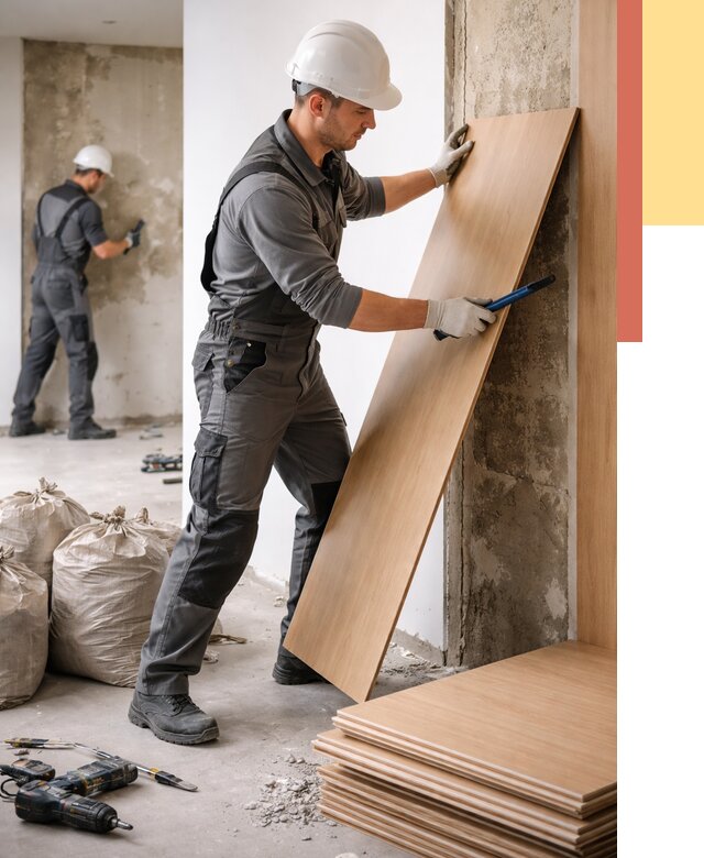 Демонтаж стеновых панелей в Черемхово от 3649 руб. за м² быстро и недорого | ОТДЕЛОЧНИК-Чрм