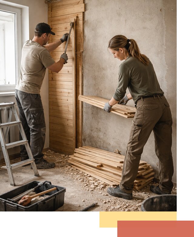 Демонтаж вагонки со стен в Черемхово — профессиональный демонтаж