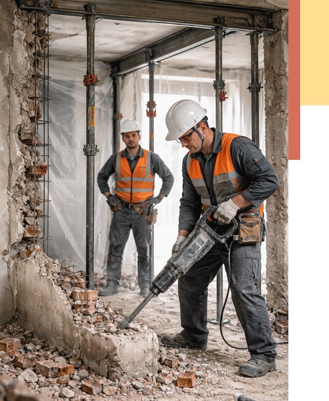 Снос несущих стен в Черемхово от 10687 руб. — демонтаж несущей стены под ключ | ОТДЕЛОЧНИК-Чрм