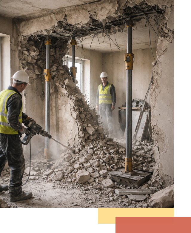 Снос несущих стен в Черемхово с гарантией безопасности и качества