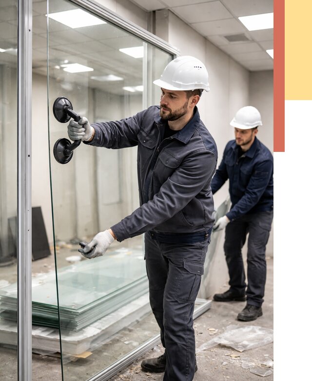 Демонтаж стеклянных перегородок в Черемхово от 3336 руб. — быстро и недорого | ОТДЕЛОЧНИК-Чрм