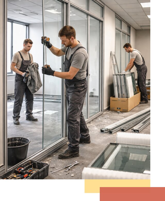 Демонтаж стеклянных перегородок в Черемхово быстро и безопасно