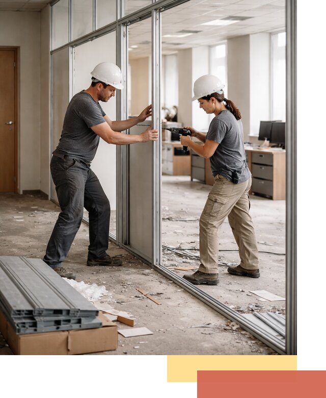 Демонтаж алюминиевых перегородок в Черемхово быстро и аккуратно