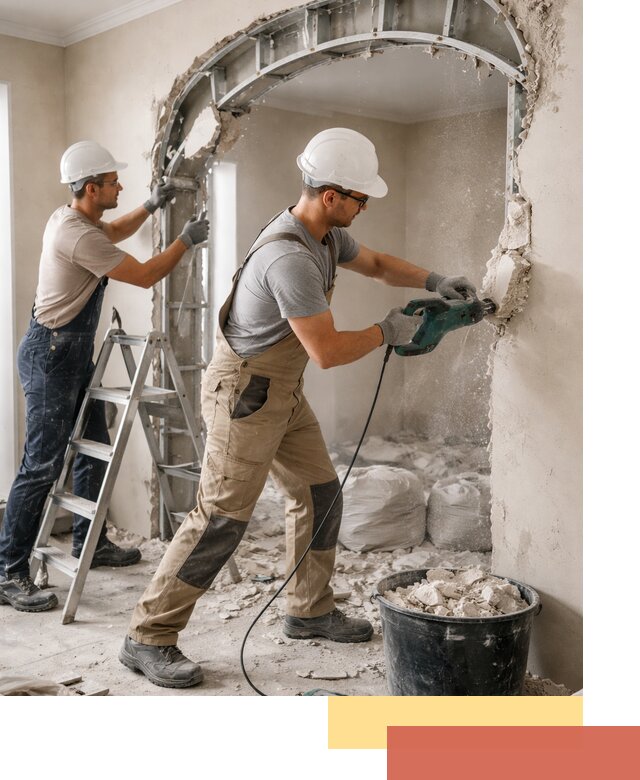 Демонтаж гипсокартонной арки в Черемхово быстро и аккуратно