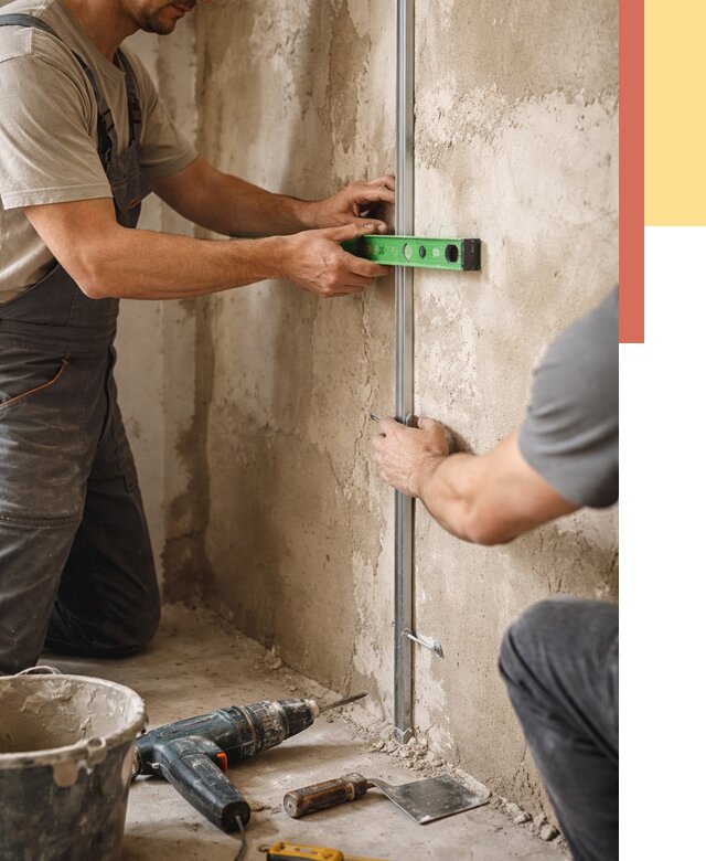 Установка штукатурных маяков в Черемхово от 7298 руб. — быстро и недорого | ОТДЕЛОЧНИК-Чрм