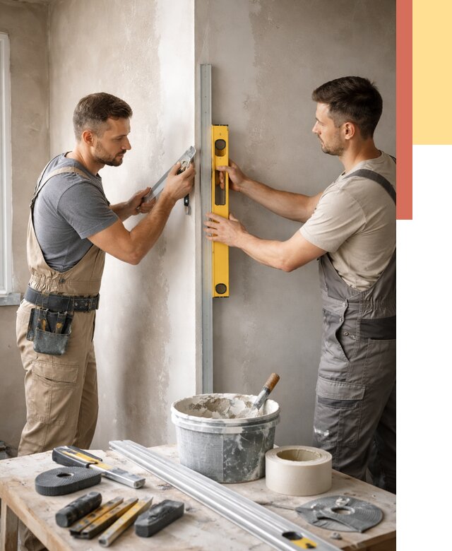 Выведение углов стен в Черемхово от 1929 руб. быстро и недорого | ОТДЕЛОЧНИК-Чрм