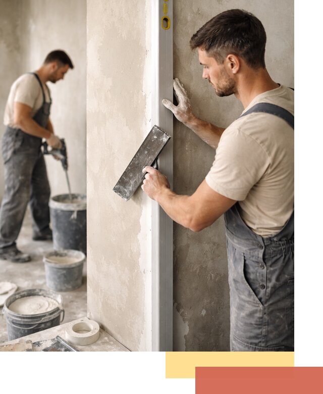 Выведение углов стен в Черемхово: монтаж и оштукатуривание