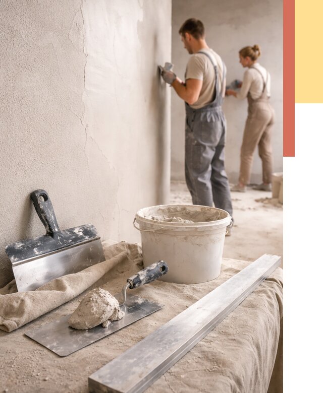 Штукатурка стен гипсовая в Черемхово от 4692 руб/м2 — быстро и недорого | ОТДЕЛОЧНИК-Чрм