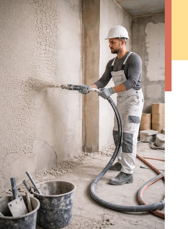 Машинная штукатурка стен в Черемхово под ключ от 6777 руб./м2 | ОТДЕЛОЧНИК-Чрм