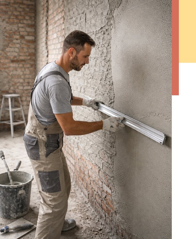 Штукатурка кирпичных стен в Черемхово от 4692 руб/м2 — быстро и недорого | ОТДЕЛОЧНИК-Чрм