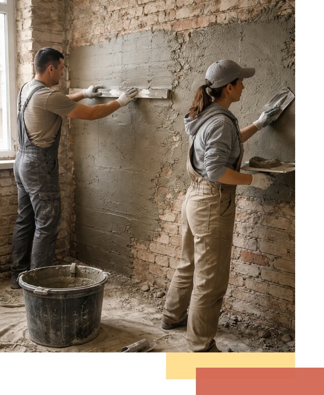 Штукатурка кирпичных стен в Черемхово — качественно и надежно