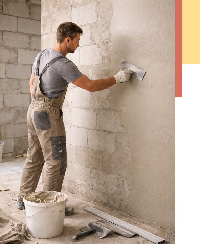 Штукатурка стен из газобетона в Черемхово от 2189 руб./м2 — быстро и недорого | ОТДЕЛОЧНИК-Чрм