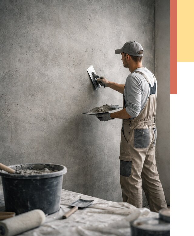 Декоративная штукатурка под бетон в Черемхово от 2607 руб./м² — нанесение под ключ | ОТДЕЛОЧНИК-Чрм