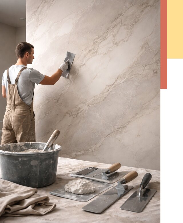 Декоративная штукатурка под мрамор в Черемхово от 2919 руб./м² — быстро и недорого | ОТДЕЛОЧНИК-Чрм