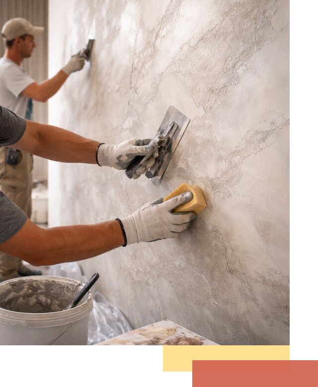 Декоративная штукатурка под мрамор в Черемхово для стен и потолков