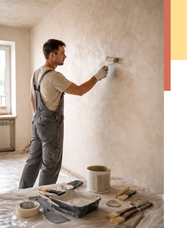 Нанесение лессирующей краски по декоративке в Черемхово от 1825 руб. | ОТДЕЛОЧНИК-Чрм