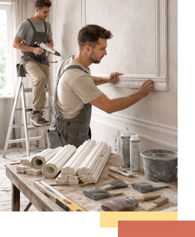 Монтаж лепнины на стены в Черемхово профессионально и качественно