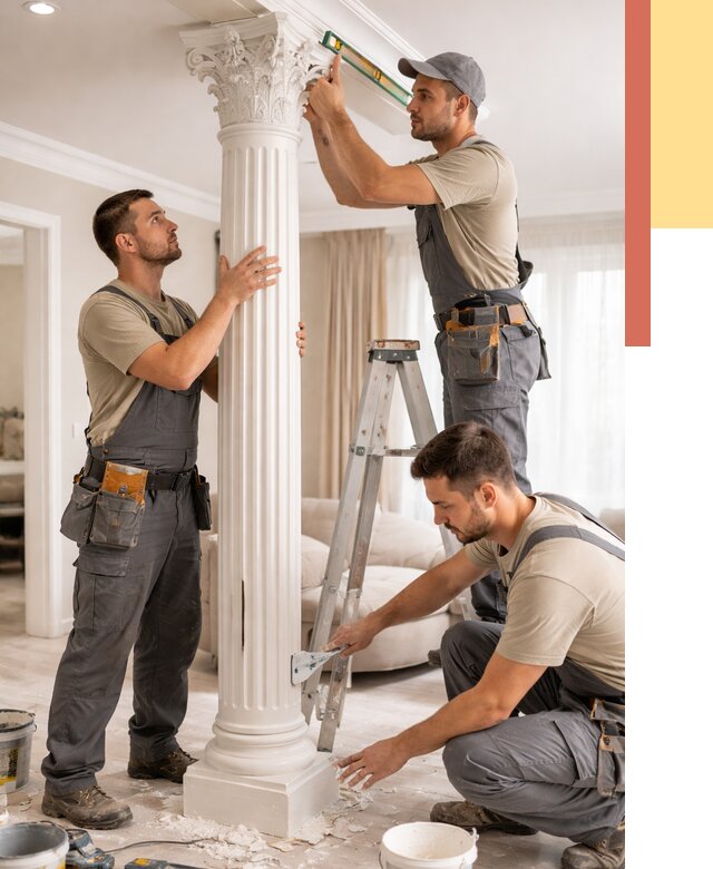 Установка декоративных колонн в Черемхово от 12511 руб. под ключ | ОТДЕЛОЧНИК-Чрм