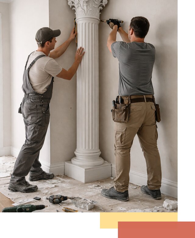 Установка декоративных колонн в Черемхово под ключ