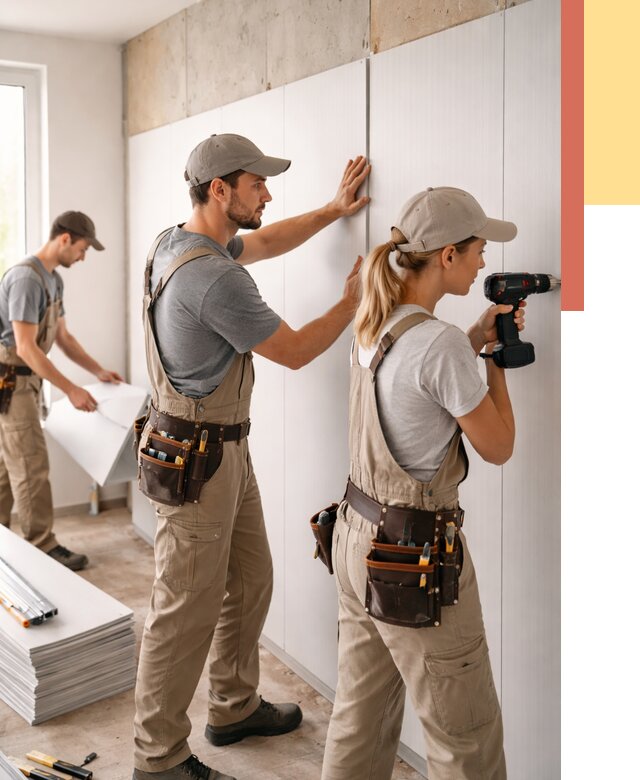 Монтаж ПВХ панелей на стены в Черемхово от 469 руб/м2 — быстро и недорого | ОТДЕЛОЧНИК-Чрм