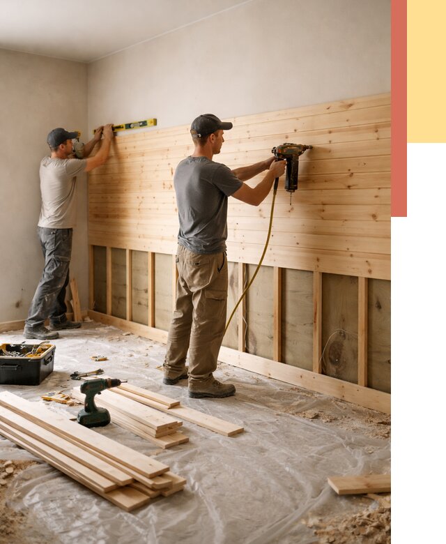 Монтаж деревянной вагонки на стены в Черемхово от 7820 руб. | Услуги монтажа вагонки | ОТДЕЛОЧНИК-Чрм