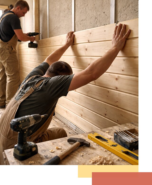 Монтаж деревянной вагонки на стены в Черемхово быстро и качественно