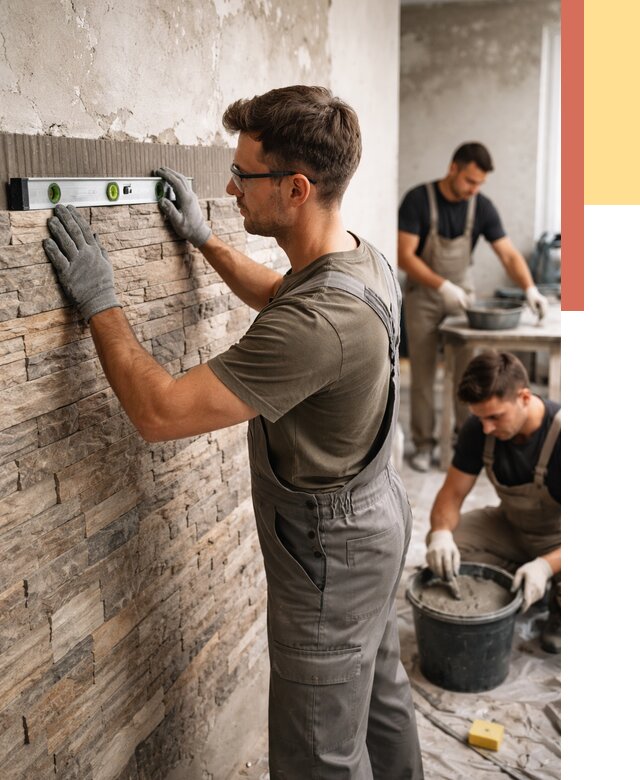 Монтаж искусственного камня в Черемхово от 4692 руб. под ключ | ОТДЕЛОЧНИК-Чрм