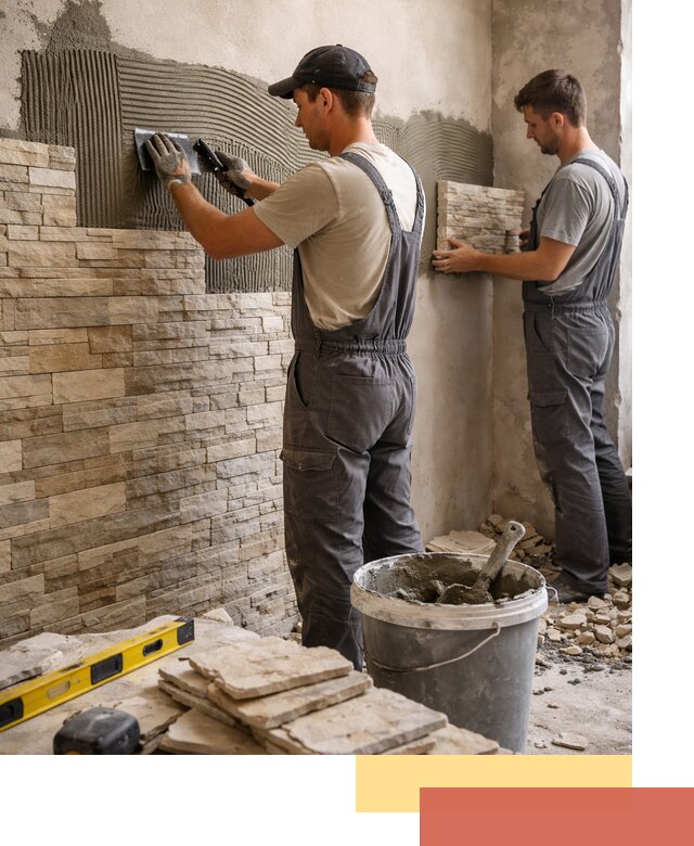 Монтаж искусственного камня в Черемхово — облицовка стен и фасадов