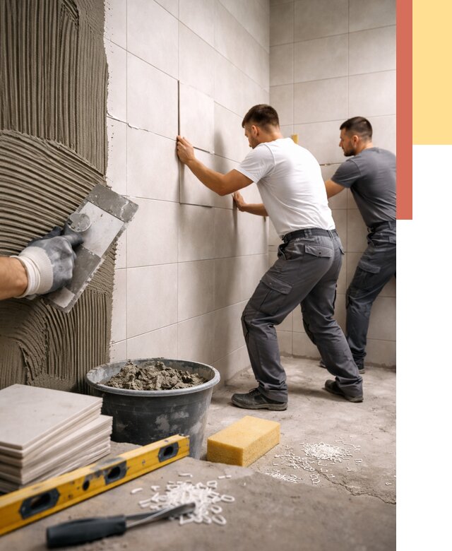 Укладка плитки на стены в Черемхово от 886 руб. — качественно и недорого | ОТДЕЛОЧНИК-Чрм