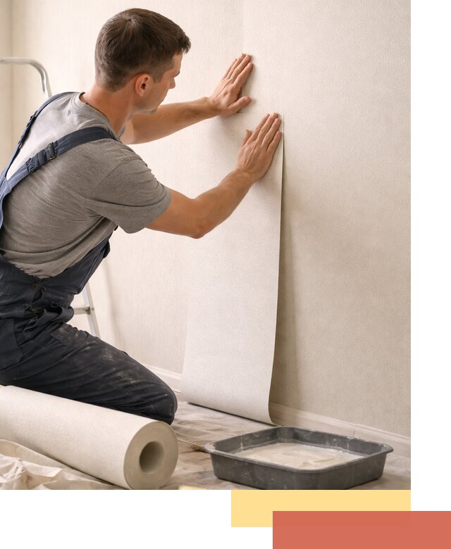 Поклейка флизелиновых обоев в Черемхово качественно и быстро