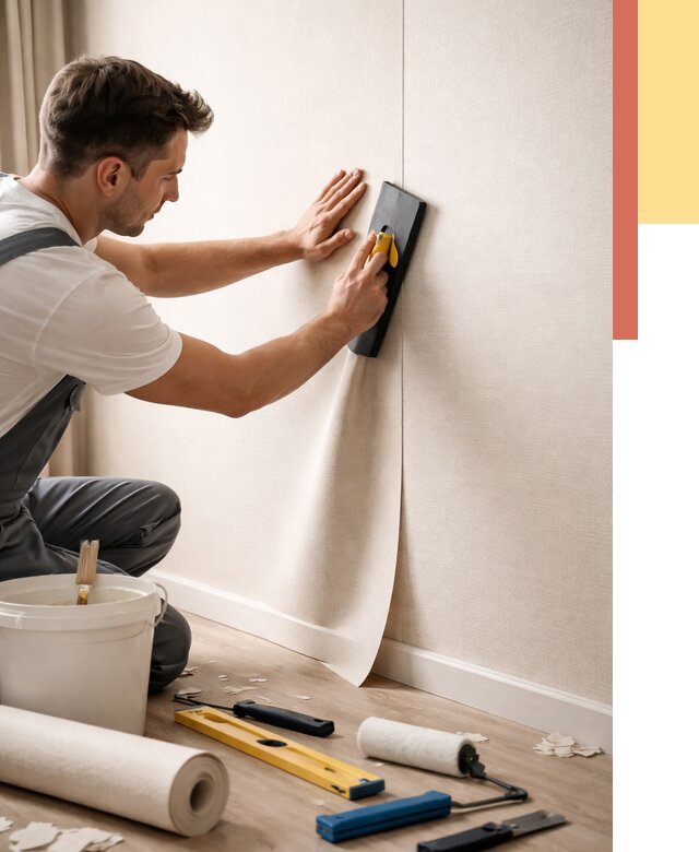 Поклейка виниловых обоев в Черемхово от 4692 руб. | Быстро и недорого — ОТДЕЛОЧНИК-Чрм