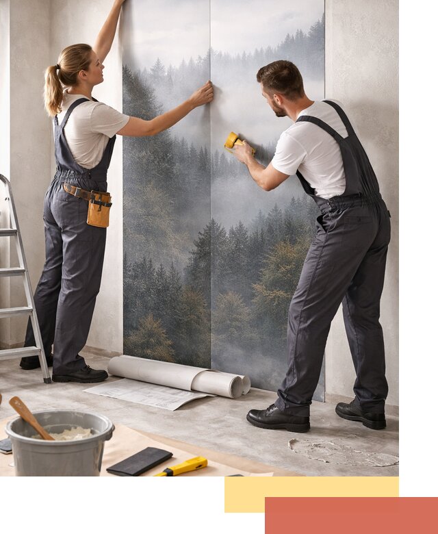 Поклейка фотообоев профессионально в Черемхово под ключ