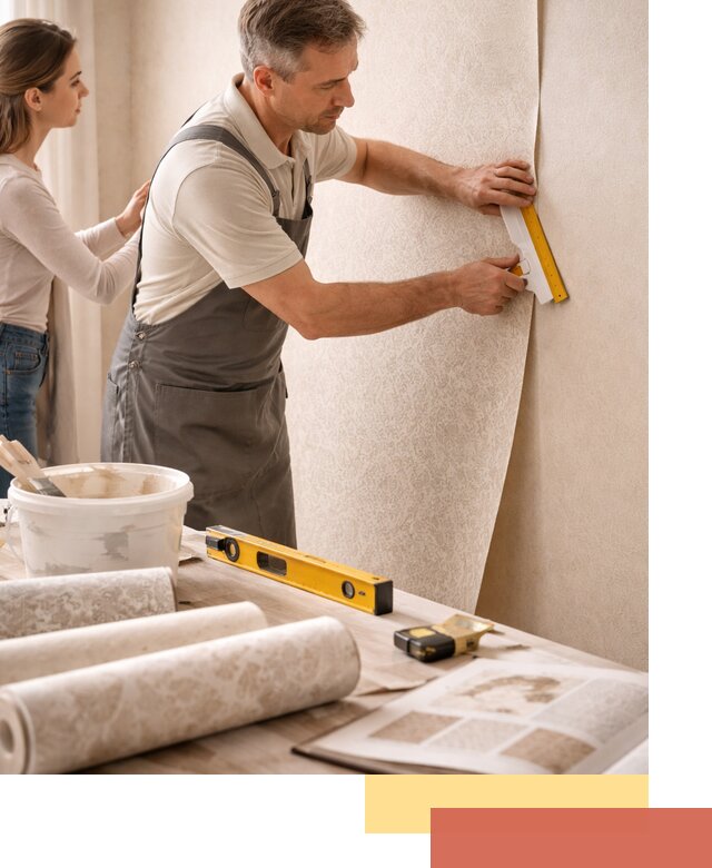 Поклейка обоев с подбором рисунка в Черемхово