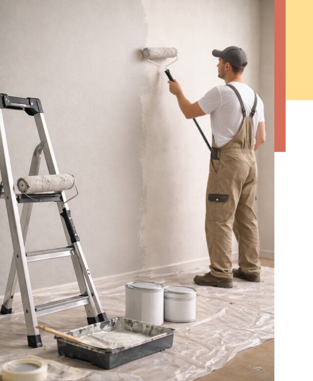 Покраска стен латексной краской в Черемхово от 4692 руб. за м2 | ОТДЕЛОЧНИК-Чрм