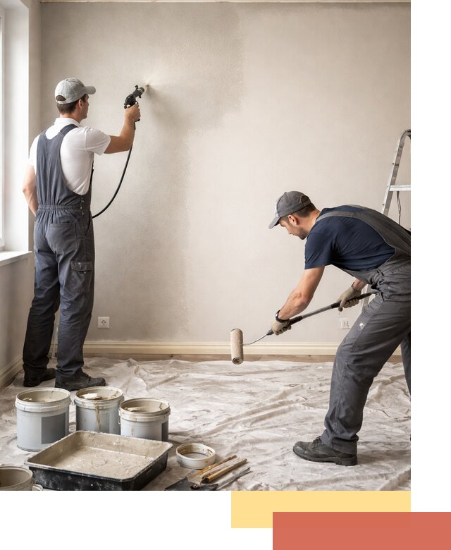 Покраска стен моющейся краской и защита поверхностей в Черемхово