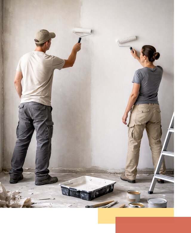 Окраска стен по стеклохолсту в Черемхово качественно и долговечно