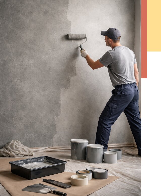 Покраска стен под бетон в Черемхово от 678 руб. за м2 — быстро и недорого | ОТДЕЛОЧНИК-Чрм