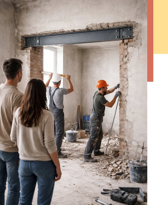 Усиление проема в стене в Черемхово от 9905 руб. — усиление дверного проема металлоконструкцией | ОТДЕЛОЧНИК-Чрм