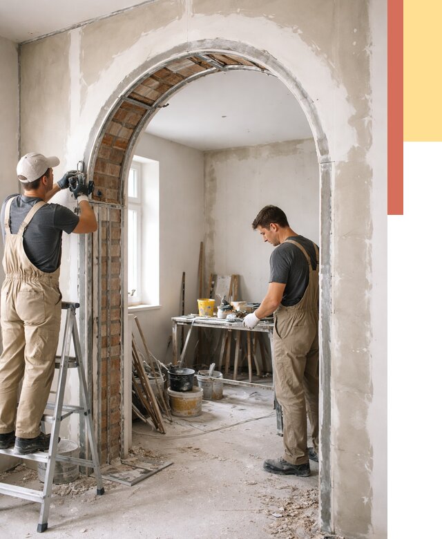 Устройство арочного проема в Черемхово от 9905 руб. под ключ — быстро и недорого | ОТДЕЛОЧНИК-Чрм