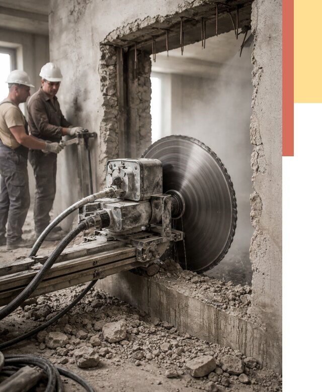 Алмазная резка проемов в Черемхово от 4692 руб. быстро и недорого | ОТДЕЛОЧНИК-Чрм