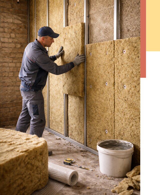 Утепление стен минватой в Черемхово от 1408 руб./м2 — недорого и быстро | ОТДЕЛОЧНИК-Чрм