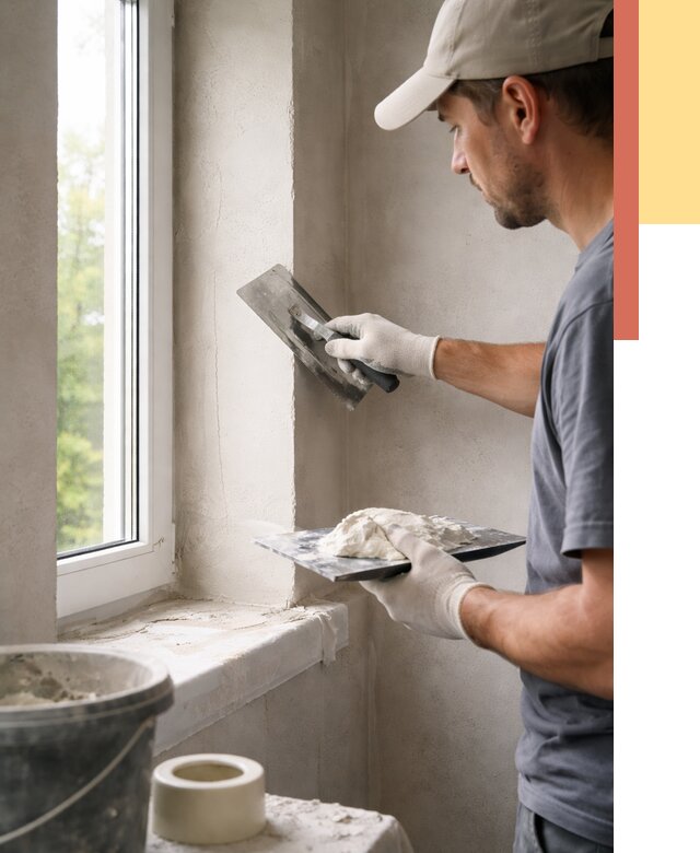 Штукатурка откосов в Черемхово от 4692 руб/м² — услуги и выравнивание под ключ | ОТДЕЛОЧНИК-Чрм