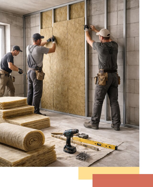 Шумоизоляция перегородок из блоков в Черемхово — монтаж и защита шумоизоляцией