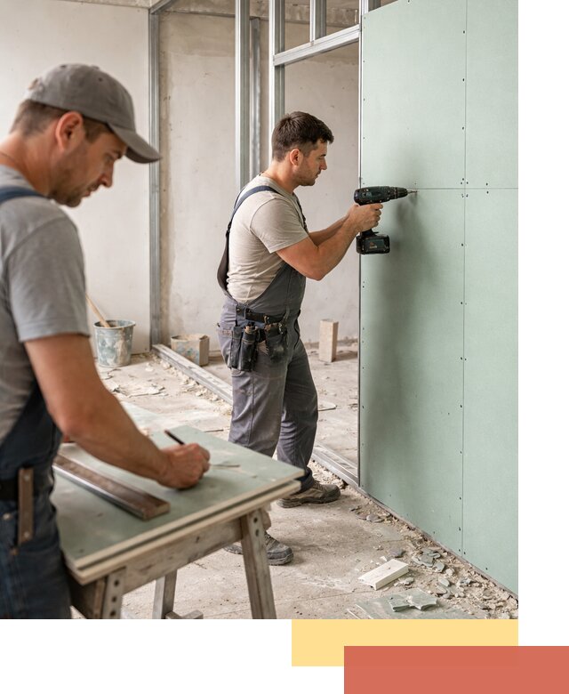 Перегородки из влагостойкого гипсокартона под ключ в Черемхово